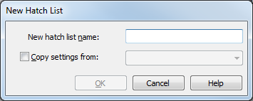 New Hatch List dialog box