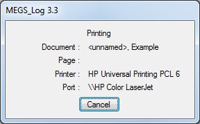 Print Progress dialog box